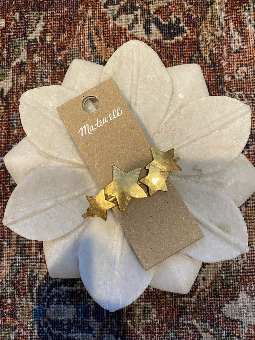 NWT Madewell Hammered Gold Metallic Multi Star Hair Clip/Barrette. ✨